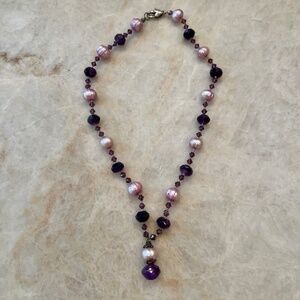 Amethyst & Pearl Necklace